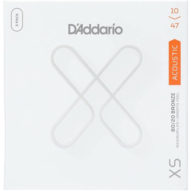 D'Addario XSABR1047-3P, Strenges�t Western XS Bronze 010-047, 3-pack